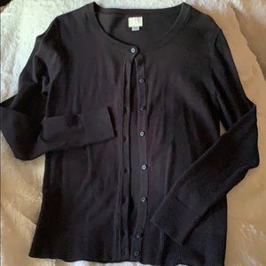 Black cardigan, 92% cotton, XS